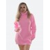 Платье свитер|розового цвета