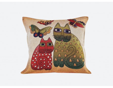 Два кота с бабочками<br/><span class='tw-product-name2'>декоративная подушка</span> test alt 4