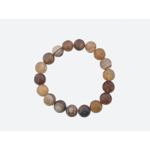 Каменный браслет 10 мм из<br/><span class='tw-product-name2'>светло-коричневого агата</span> test alt 4