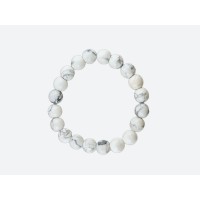 Каменный браслет 10 мм из<br/><span class='tw-product-name2'>белого хаулита</span>