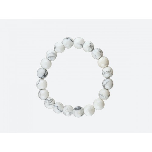 Каменный браслет 10 мм из<br/><span class='tw-product-name2'>белого хаулита</span> test alt 4