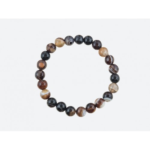 Каменный браслет 8 мм из<br/><span class='tw-product-name2'>темно-коричневого агата</span> test alt 4