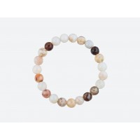 Каменный браслет 8 мм из<br/><span class='tw-product-name2'>светло-серого агата</span>