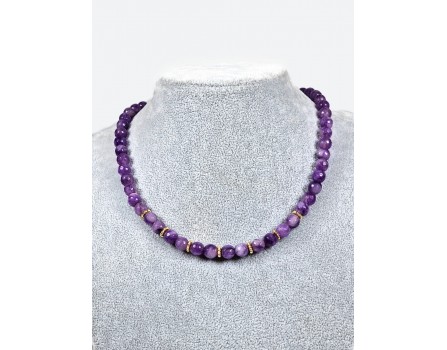 Фиолетовые бусы<br/><span class='tw-product-name2'>из натурального аметиста</span>