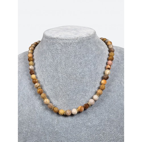 Серо-коричневые бусы<br/><span class='tw-product-name2'>из натурального агата</span> test alt 4