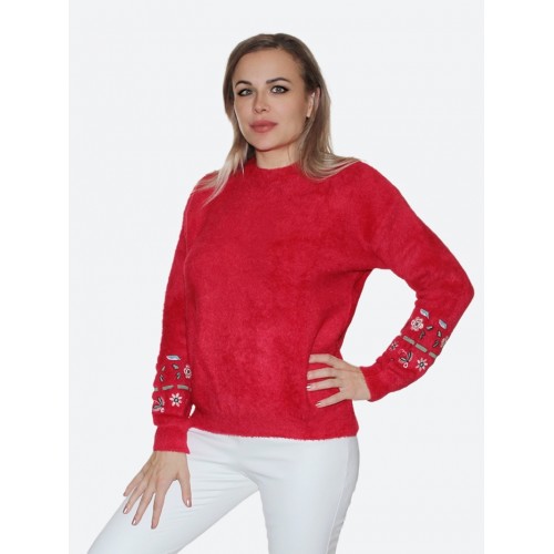 Красный джемпер<br/><span class='tw-product-name2'>с узором на рукаве</span> test alt 4