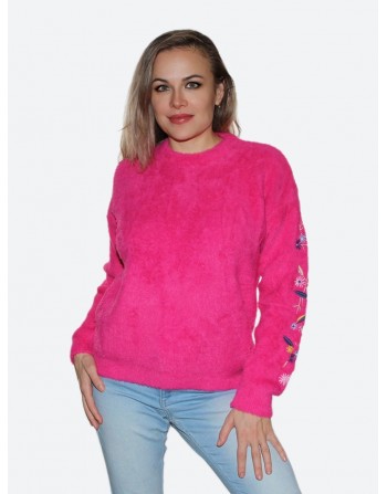 Фуксия джемпер<br/><span class='tw-product-name2'>с узором на рукаве</span> test alt 4