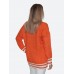Оверсайз пуловер|оранжевого цвета