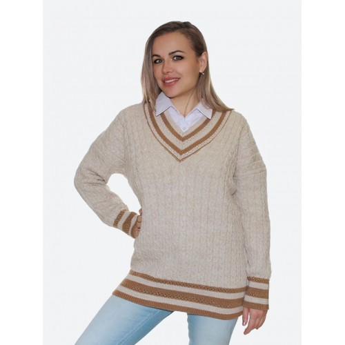 Оверсайз пуловер<br/><span class='tw-product-name2'>бежевого цвета</span> test alt 4