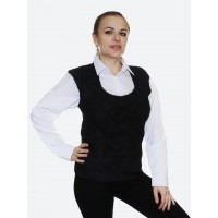 Черная безрукавка<br/><span class='tw-product-name2'>с круглым вырезом</span>