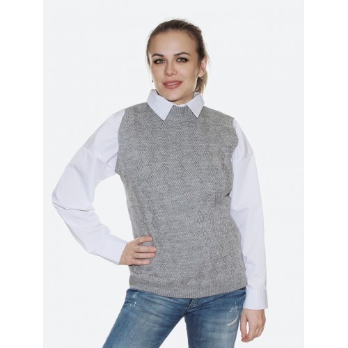 Серая безрукавка<br/><span class='tw-product-name2'>с воротником</span> test alt 4