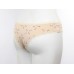 Бежевые трусы|бразилиана с цветами