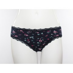 Темно-синие трусы|бразилиана с цветами Темно-синие трусы|бразилиана с цветами