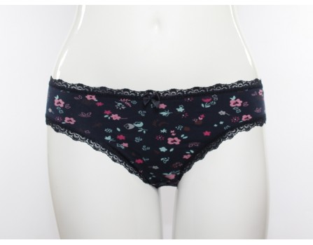 Темно-синие трусы<br/><span class='tw-product-name2'>бразилиана с цветами</span>