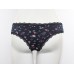 Темно-синие трусы|бразилиана с цветами