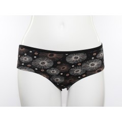 Черные трусы|хипстеры с одуванчиками Черные трусы|хипстеры с одуванчиками