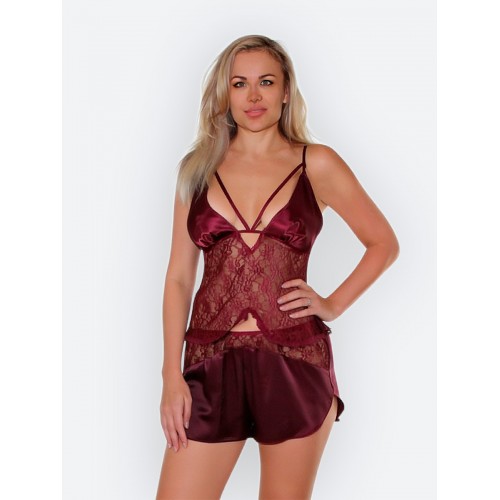 Бордовый комплект<br/><span class='tw-product-name2'>топ с шортами</span>