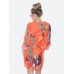 Рубашка оверсайз|"Оранжевый всплеск"