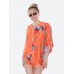 Рубашка оверсайз|"Оранжевый всплеск"