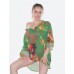 Рубашка оверсайз|"Зеленый всплеск"