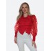 Красная блузка|с длинным рукавом
