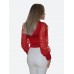 Красная блузка|с длинным рукавом