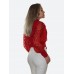 Красная блузка|с длинным рукавом