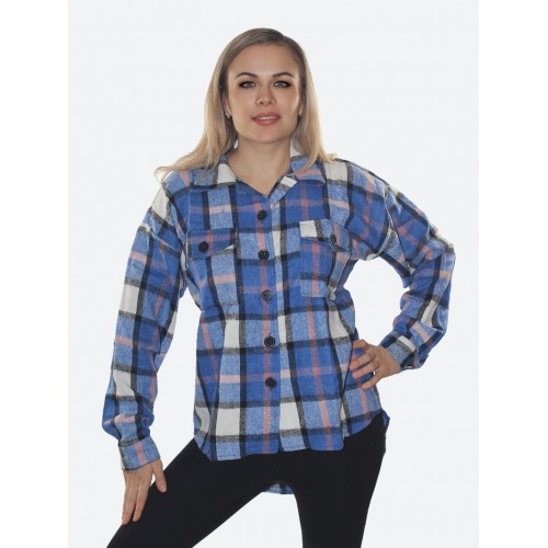 Клетчатая рубашка<br/><span class='tw-product-name2'>синего цвета</span> test alt 4