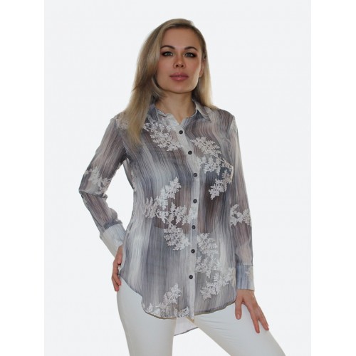 Прозрачная серая<br/><span class='tw-product-name2'>рубашка с вышивкой</span> test alt 4