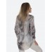 Прозрачная серая|рубашка с вышивкой