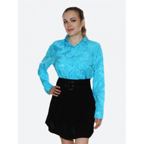 Голубая рубашка<br/><span class='tw-product-name2'>с орнаментом ягуара</span> test alt 4