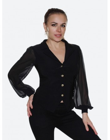 Черная блузка<br/><span class='tw-product-name2'>с длинным рукавом</span> test alt 4