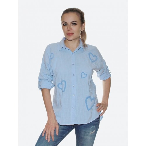 Голубая рубашка<br/><span class='tw-product-name2'>с вышитыми сердцами</span> test alt 4