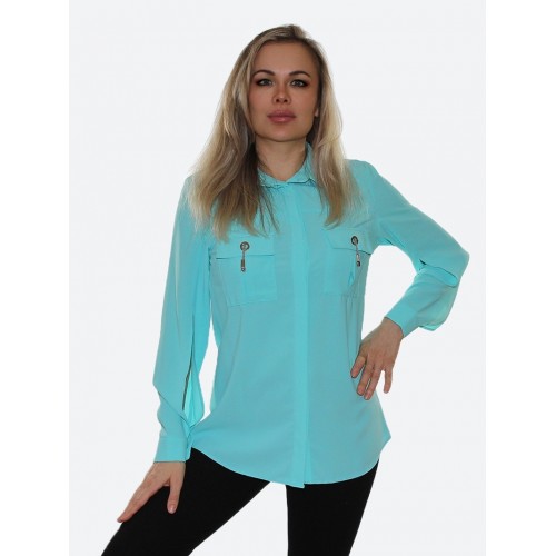 Аквамариновая рубашка<br/><span class='tw-product-name2'>смарт-кэжуал</span> test alt 4