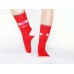 Красные носки|с "Love" белого цвета