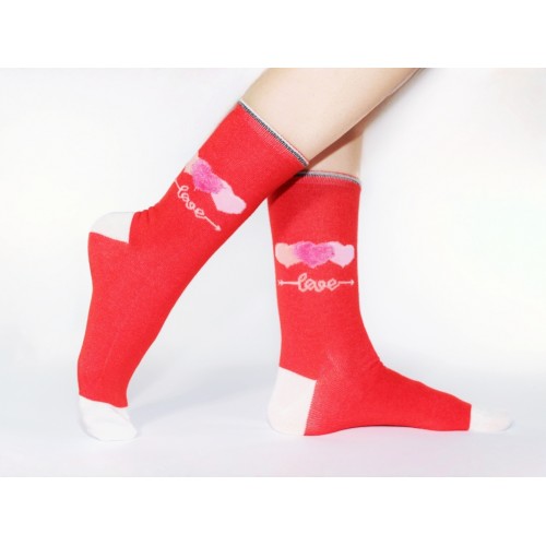 Красные носки<br/><span class='tw-product-name2'>с "Love" белого цвета</span> test alt 4