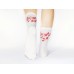 Белые носки|с цветочным узором