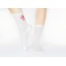 Белые носки|с цветочным узором