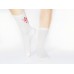 Белые носки|с цветочным узором