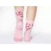 Розовые носки|с цветочным узором