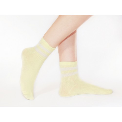 Светло-желтые носки<br/><span class='tw-product-name2'>с двумя полосками</span> test alt 4