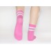 Розовые носки|с двумя полосками