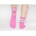 Розовые носки|с двумя полосками