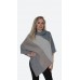 Женская серо-коричневая туника из шерсти